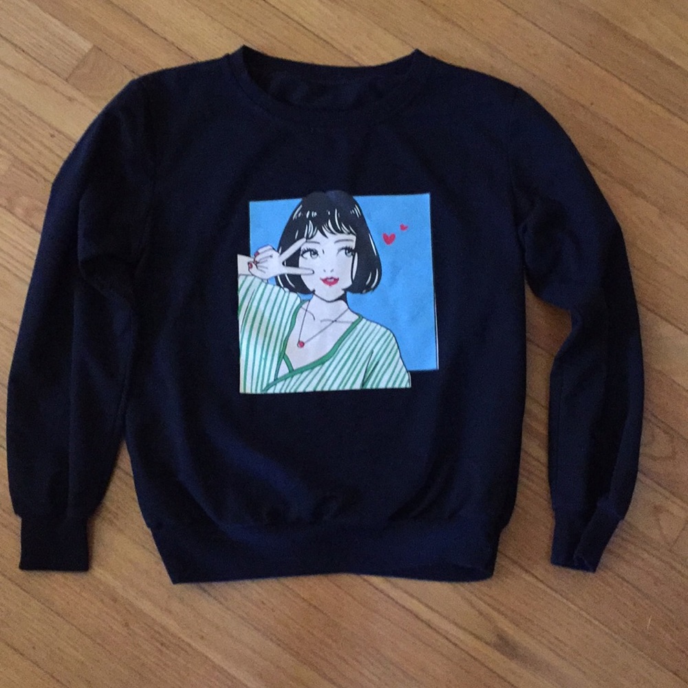 Juniors Pop Art Crewneck Sweatshirt